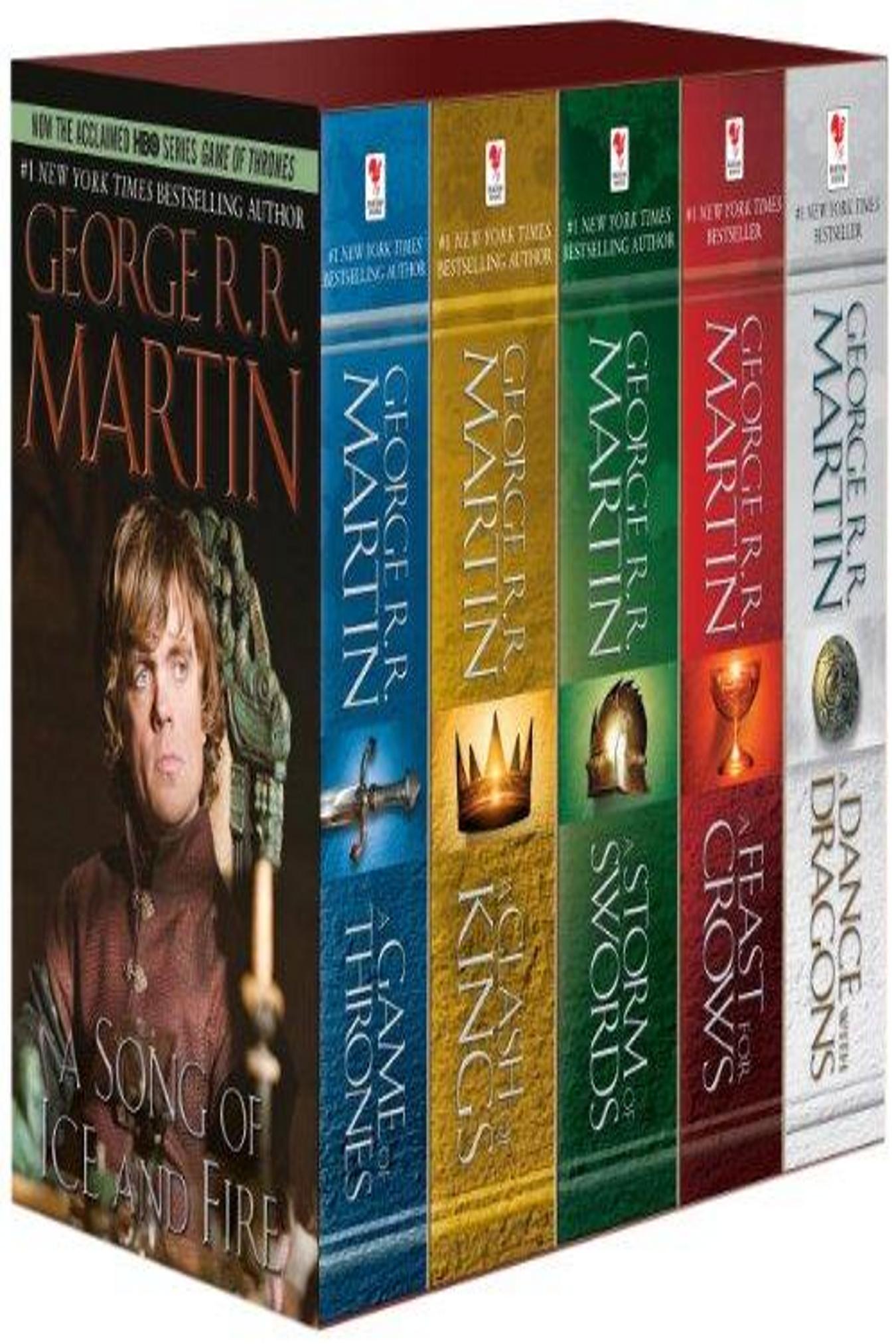 GAME OF THRONES / SONGS OF ICE AND FIRE 5 BOOKS  BOXED SET - TV Tie-In