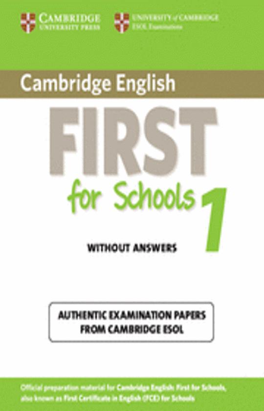 CAMB FIRST FOR SCHOOLS 1 SB without answers