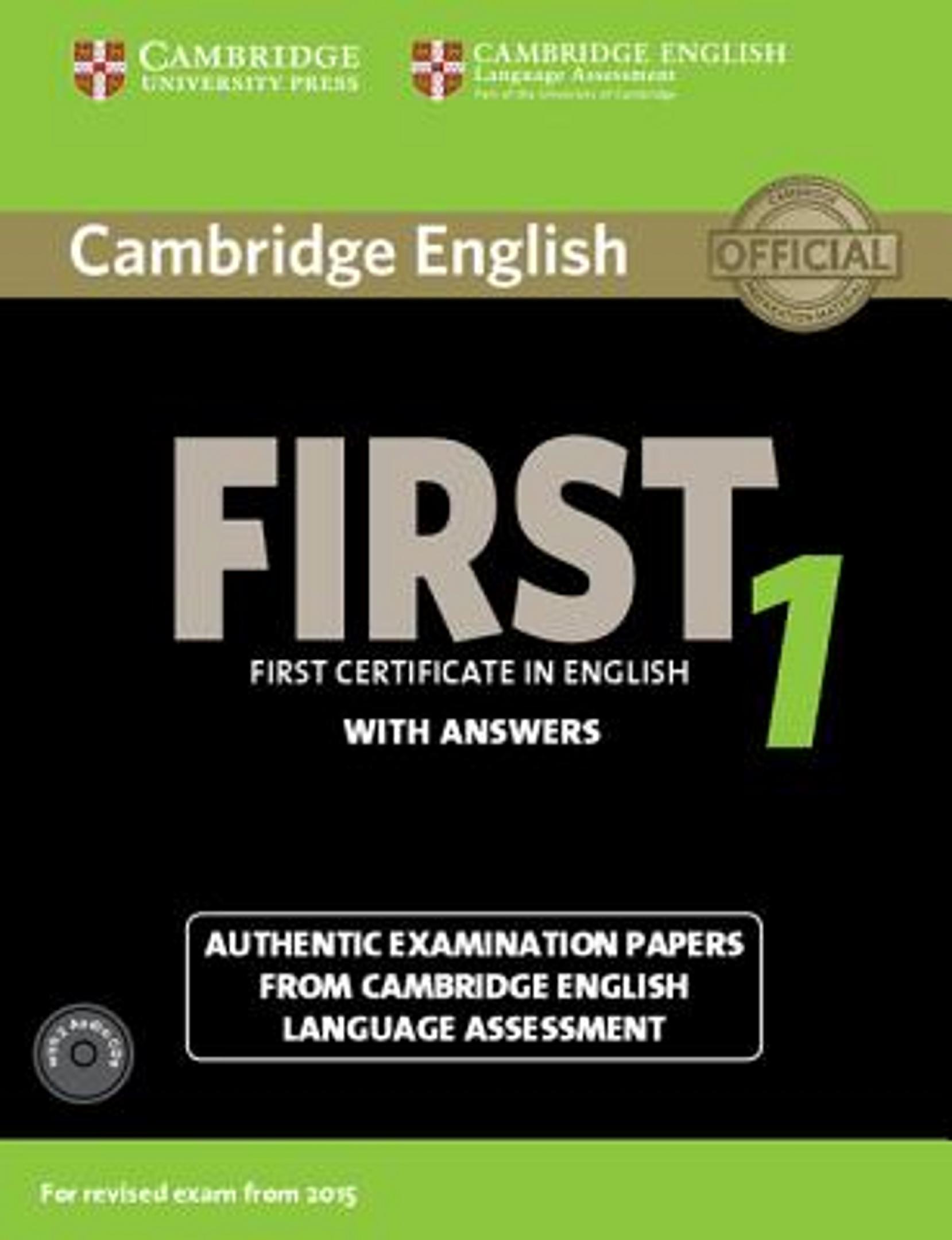 CAMBRIDGE FIRST (FCE) 1 Self Study + CD Exam Papers - Upd Exa 2015