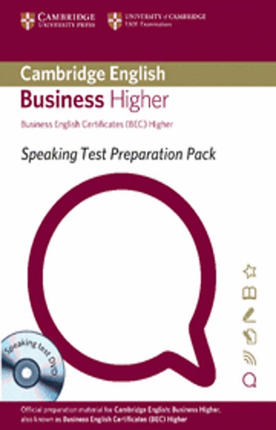 BEC HIGHER - Speaking Test Preparation Pack for