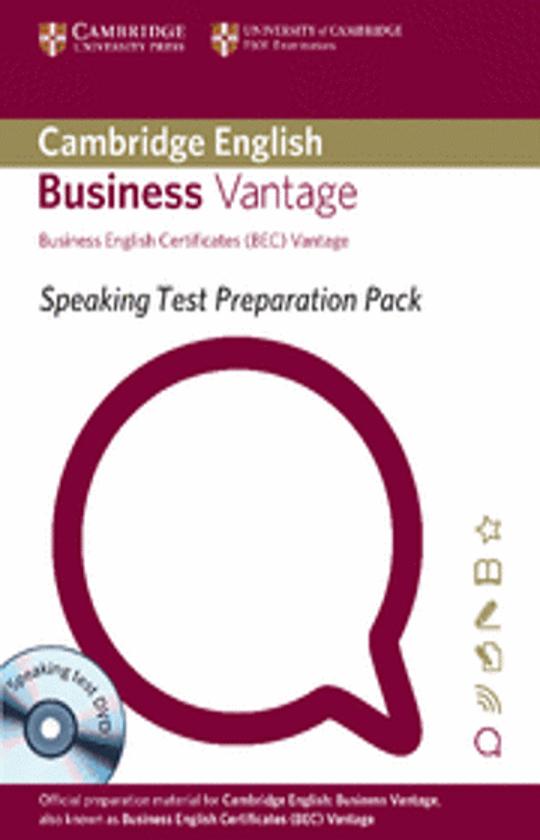 BEC VANTAGE - Speaking Test Preparation Pack for