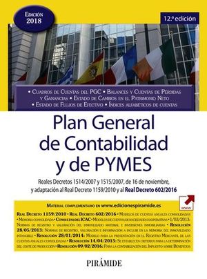 PLAN GENERAL DE CONTABILIDAD Y DE PYMES 2018